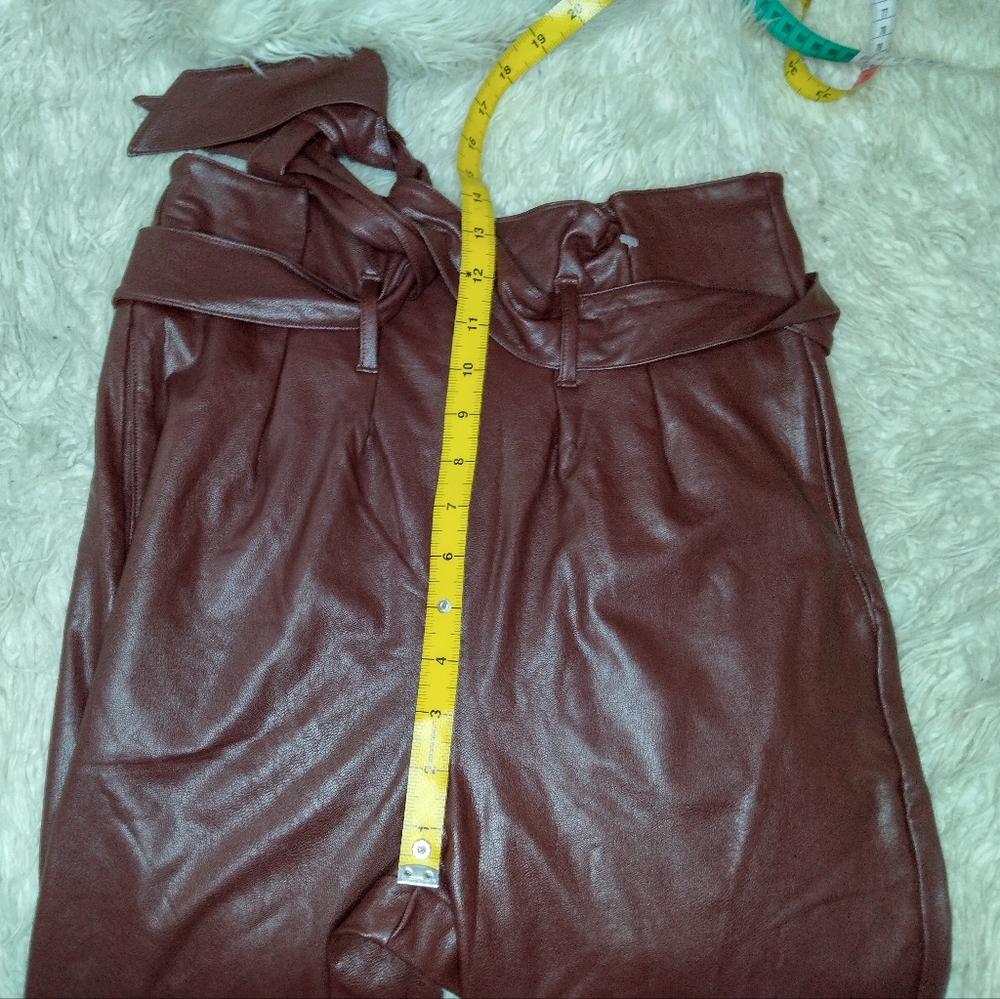 New Commando Faux Leather Paperbag Pants Size S - Picture 10 of 13